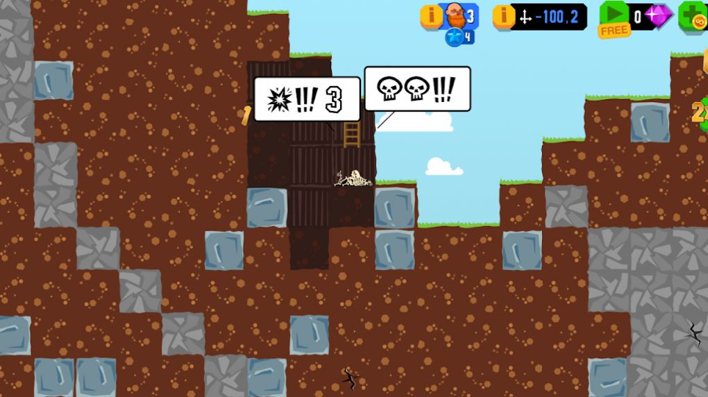 地底光頭挖礦游戲