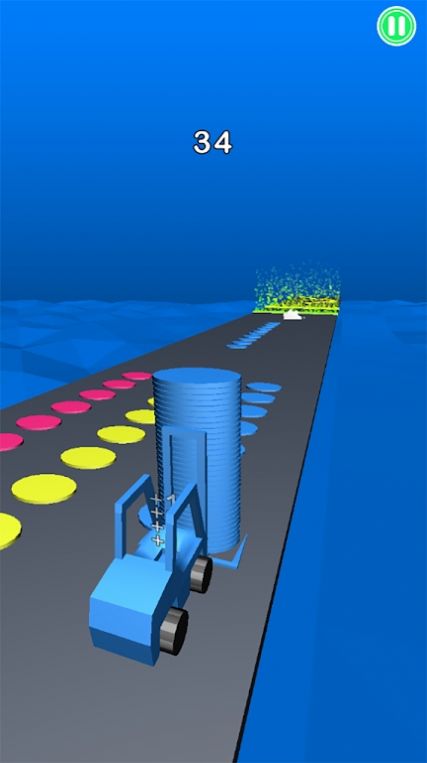 堆叠彩色磁盘游戏