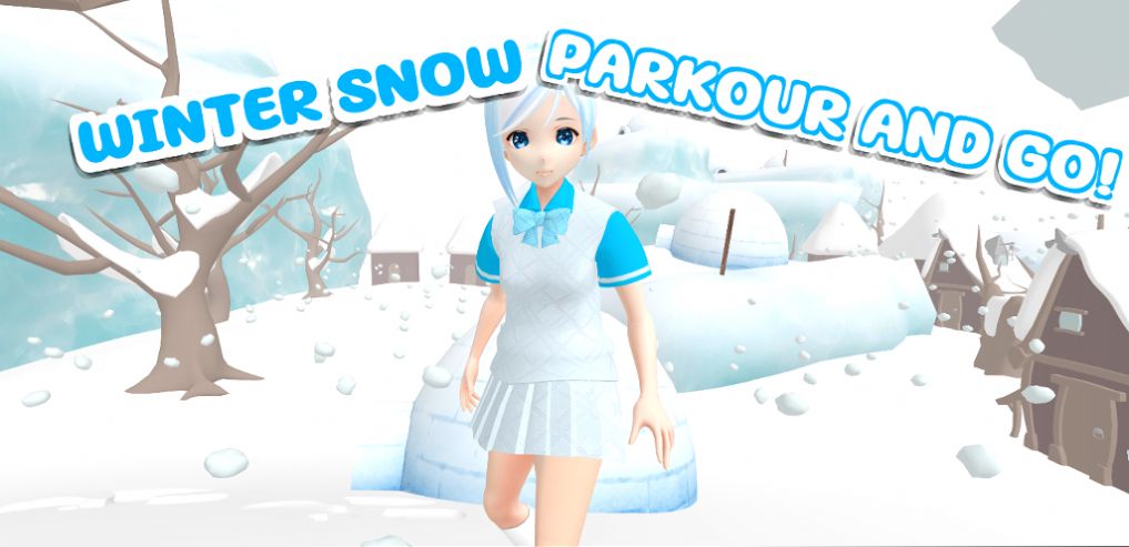冬季冰雪奥比动漫女孩跑酷游戏手机版