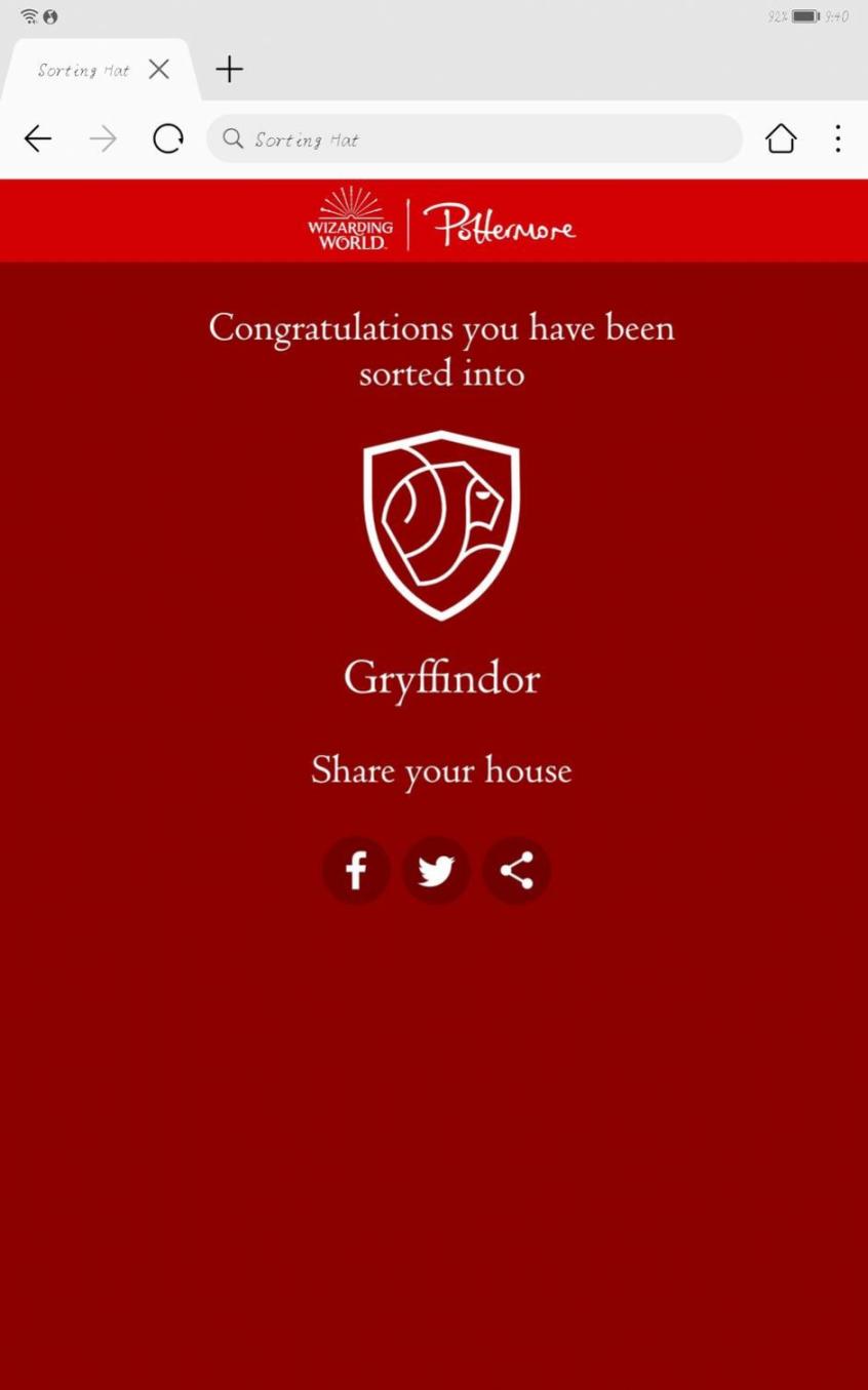 pottermore分院测试最新中文版图1